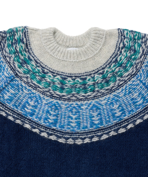 GREETEK INSIDE OUT HAND KNIT PO 詳細画像 NAVY 3