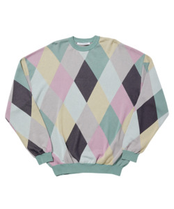 SIX COLOR W JQD ARGYLE KNIT PULLOVER 詳細画像