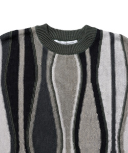7G FEATHER STRIPE KNIT SHORT PANTS 詳細画像