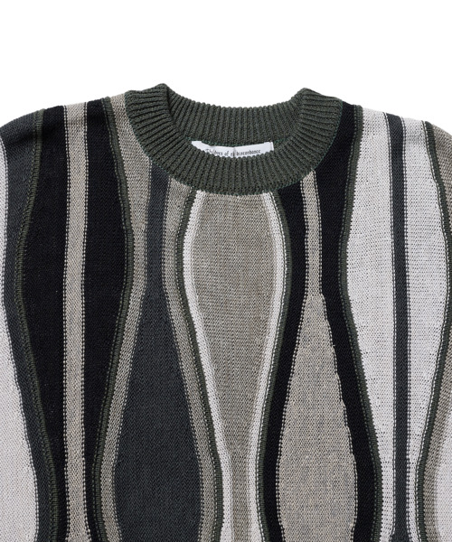 7G FEATHER STRIPE KNIT SHORT PANTS 詳細画像 GRAY 3
