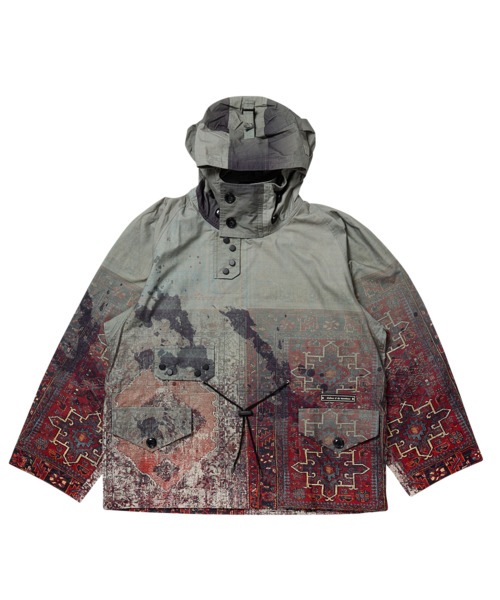 DAWNDIC RUG PRINT SMOCK PARKA