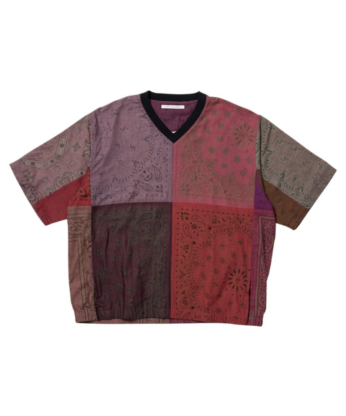 VINTAGE BANDANA PATCHWORK PULLOVER LS 詳細画像 OLIVE DYEING 3
