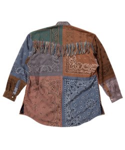 BANDANA PATCH WORK FRINGE SHIRTS LS 詳細画像