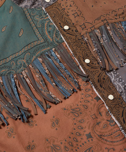 BANDANA PATCH WORK FRINGE SHIRTS LS 詳細画像